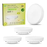 GY GX53 LED Lampe 4.9W, warmweiß (3000K), 668 Lumen, ersetzt 55W Glühbirne, 100°, nicht dimmbar, 4 Stück, Energieklasse C