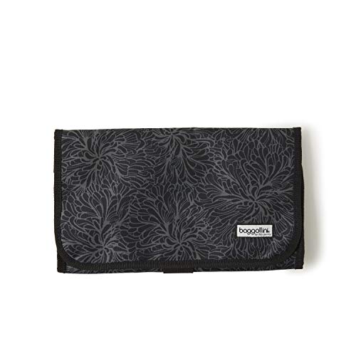 Baggallini Trifold Travel Kit, Midnight Blossom, One Size Top 10 Best Baggallini Hanging Travel Toiletry Bags - Our Recommended