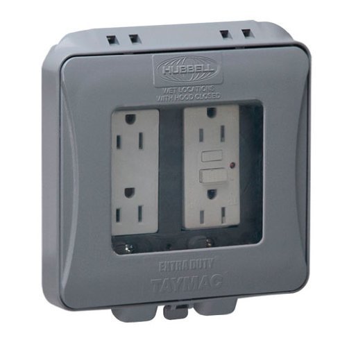 Hubbell Taymac Ml2500g 2Gang Gray Extra Duty Expandable In