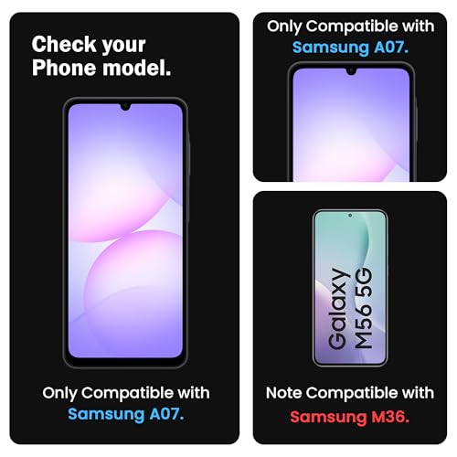 Image of FIRST MART Gorilla Tempered Glass Compatible For Samsung Galaxy A07 and Samsung M07 (6.7 Inches) With Full Screen Coverage and Easy Installation Kit| Edge-To-Edge Protector|Black