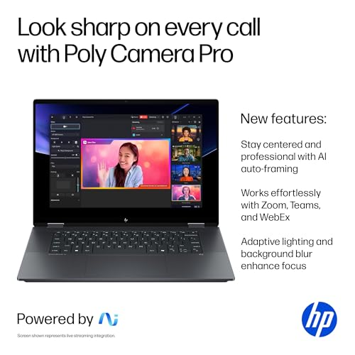 Image of HP OmniBook X Flip 16 inch 2-in-1 Laptop, Intel Ultra 7 256V, 16GB DDR5 1TB SSD | Next Gen Envy x360, FHD+ Touchscreen, Copilot+ PC, Arc 140v GPU 8GB, 1080p IR Webcam, for Creators, Designers, Win 11 Pro
