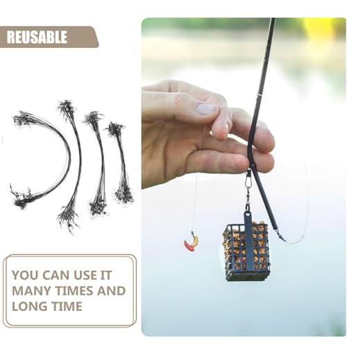 100 piezas líderes de alambre de acero para pesca miniatura 3