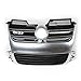 Griglia Anteriore Argento ABS griglia Anteriore Griglia R32 MK5 / Fit for Golf 5 / Misura for Volkswagen/Fit for Golf 5 MK 5 2005~2009 R32 Bumper (Color : Black)