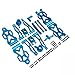 for SCY RC Car 16101 16102Pro 16103 Upgrade Metal Parts Accessories Aluminum Alloy Suspension Arm Wheel for Seat Steering Cup Set RC Car Parts(Blue)
