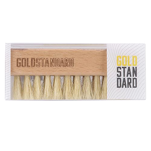 Premium Shoe Cleaning Brush - Shoe Brush With Soft Hog Hair Bristles - Works Great On Delicate Materials - Sneakerhead Supplies By Gold Standard #TOP7
