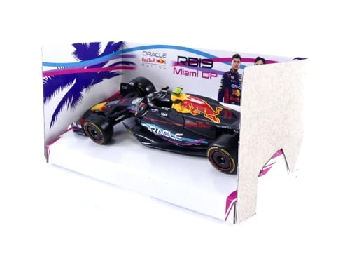 Bburago - Red RB19 - Miami GP 2023-1/43, Blue / Red / Yellow, Lunghezza: 10 cm, Larghezza: 4 cm, Altezza: 4 cm - Image 4
