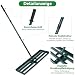 Signstek Rasenrakel Rasen/Lawn Leveling Rake Golf rasenrakel Werkzeug mit Stiel aus Edelstahl zum Rasen Sanden