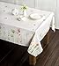 Maison d' Hermine Table Cloth Rectangle Table 100% Cotton 54 x 72 Inches Tablecloth Reusable Decorative for Dining Room, Farmhouse, Home, Party, Festive & Wedding Spring Summer - Botanical Fresh