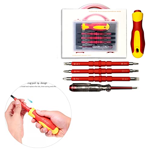 Conjunto de Chave de Fenda Eletrônica 5 Em 1 Com Brocas de Precisão, Kit de Chave de Fenda Multifunc