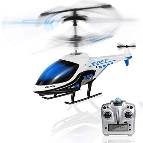 RC Helicopter, KOOWHEEL Rremote Control Helicopter with Gyro and LED Light 3.5 Channel Hobby Alloy Mini Indoor RC Helicopter, Toy Gifts for Kids Boys Girls