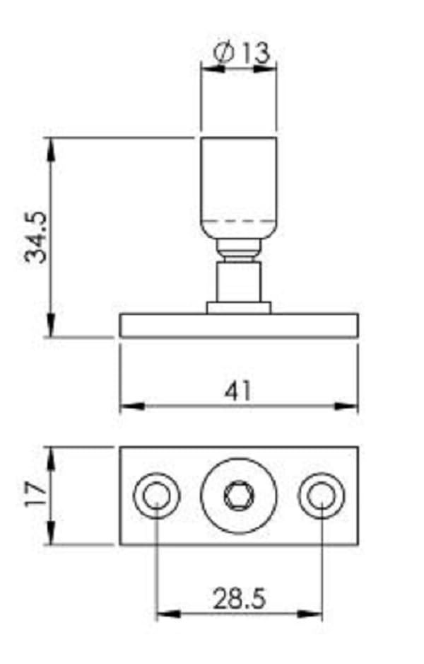 Carlisle Brass Locking Casement Stay Pin with Key (Matt Bronze) - Image 2