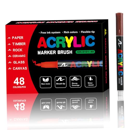 Feutres peinture acrylique anti-bavure pour dessiner sans taches sur toile
