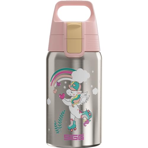 Sigg - Edelstahl Trinkflasche Kinder - Shield One Uni Skate - Für Kohlensäurehaltige Getränke Geeignet - Auslaufsicher - Federleicht - BPA-frei - Grau - 0 5L
