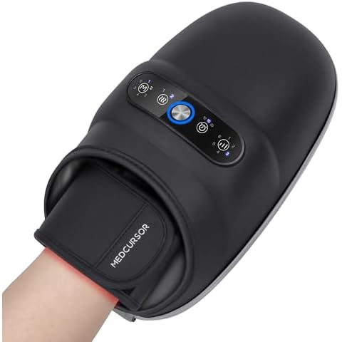 Medcursor Cordless Hand Massager, Hand Massager with Heat, Hand Warmer with Acupressure Beads, 6 Massage Modes, 2 Heat Levels, 3 Timers Cover