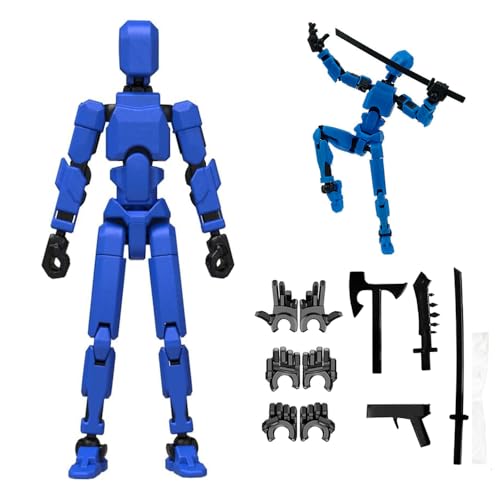 Assembly Completed Titan 13 Action Figure,2025 New Lucky Robot 13 Action Figures,3D Printed Action Figure,Nova 13 Figure Desktop Decorations Game Gifts (Assembly Required-Blue)