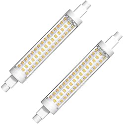 Bonlux R7S Bombilla LED 118MM 15W No Regulable J118 Lineal Slim 118MM Blanco Natrual 4000K con 1300LM Doble Efecto Equivalente 150W Lámpara halógena AC 220 – 240V 360 grados (2-Unidades)
