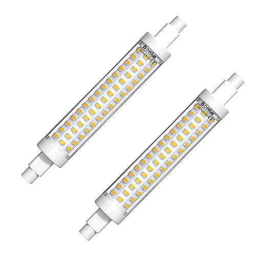 Bonlux LED-Leuchtmittel, 118 mm, R7S, linear, Weiß, 4000 K, nicht dimmbar, J118 Slim Doppeleffekt, entspricht 125 W, 120 W, Algenlampe, AC 220 – 240 V, 1300 lm, 360 Grad (2 Stück.