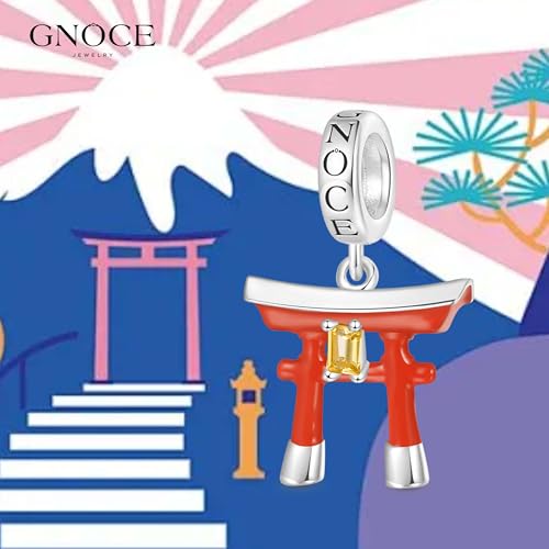 Image of GNOCE Japanese Charm Bead Silver Plated Pendant Dangle Charms fit Bracelet Jewelry Gift for Women