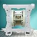 Air-Operated Double Diaphragm Pump 1'' Inlet/Outlet Maximum Flow 0-1m³/0-35.31ft³/h Polypropylene 85.34PSI for Chemical and Industrial Use, 8.56 * 7.32 * 12.52in QBY4-1599