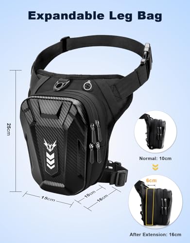 image for ISEYOU Thigh Bag, Drop Leg Bag for Women Men, Motorcycle Leg Bag with 