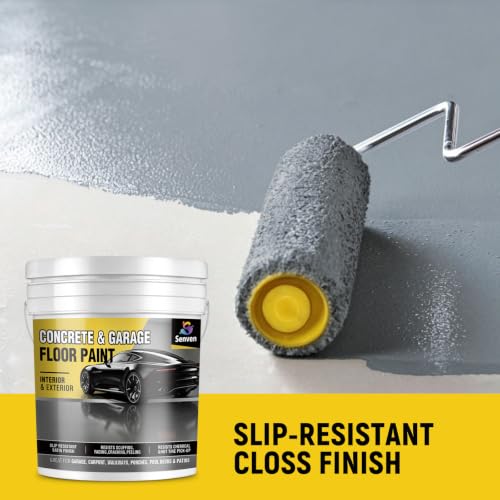 Pintura para Pisos SENVEN Concrete & Garage Floor Paint Gris Claro 5 Galones, Acabado Semi Brillante, Interior/Exterior miniatura 4