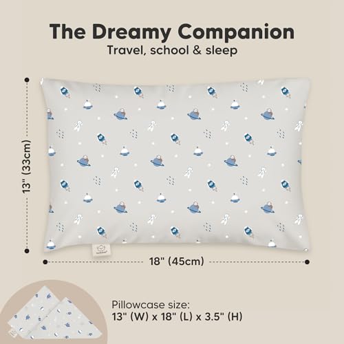 image for KeaBabies Toddler Pillow with Pillowcase - 13x18 My Little Dreamy Kids