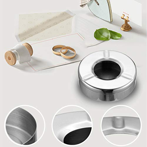 Winddichte asbak RVS asbak anti-vliegende as met deksel - Image 4