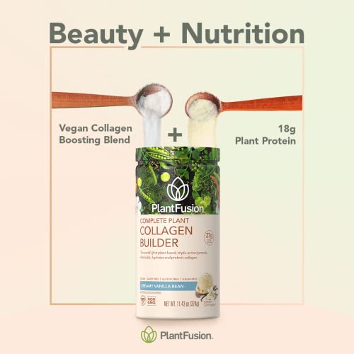 Plantfusion Vegan Collagen Powder - Plant Based Collagen Protein Powder For Muscle & Joints, Hair, Skin & Nails - Keto, Gluten Free, Soy Free, Non-Dairy, No Sugar, Non-Gmo - Chocolate 11.43 Oz #TOP2