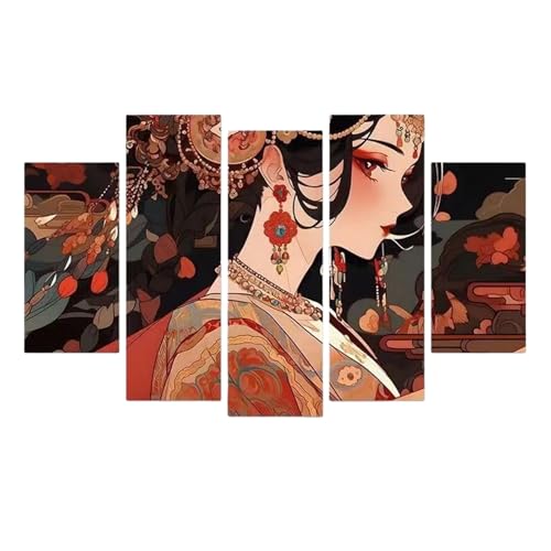 アートパネル アートボード ポスター 5in1 壁飾り 装飾画 床の間 掛け物 部屋飾り 飾り絵 油絵 ソファの背景画 インテリア 現代 リビングルーム レストラン ??? 茶室などに最適です (M - 厚さ10mm,e)