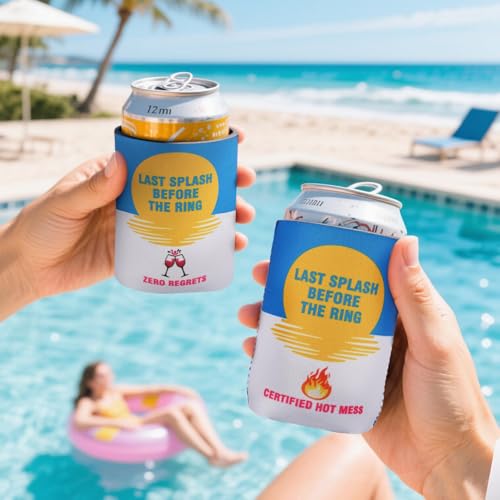 Image of 12 PCS Bachelorette Party Can Cooler Sleeves Insulated Neoprene Drink Holder for Bridesmaid Gifts Bridal Shower Decorations, Bachelorette Party Favors, Standard