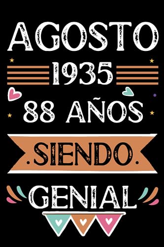CUADERNO, Agosto 1935, 88 Años Siendo Genial: Libro de visitas, cuaderno, 110 páginas de felicitaciones, idea de regalo, regalo Para la esposa, novia, mujer, La madre