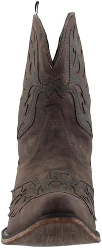 ROPER Womens Amelia Snip Toe Western Cowboy Boots Ankle Low Heel 1-2" - Brown - Size 10 B | Image 4