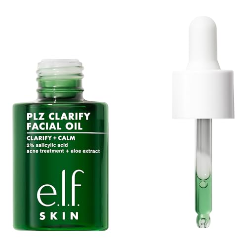 e.l.f. SKIN PLZ Clarify Facial Oil, Face Oil For Treating & Preventing Acne, Helps Calm Redness,...