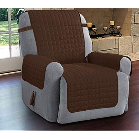 Linen Store Quilted Microfiber Slipcover Recliner Furniture Protector Cover