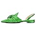 XYD Women Pointed Toe Slingback Mule Sandal Flats Low Heel D'Orsay Slip On Slide Shoes Size 9.5 Lime Green