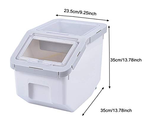 Saim Airtight Food Storage Container,Dry Food Dispenser Storage Tank,Pet Dog Cat Food Bin with Locking Lid,Measuring Cup… - Image 3