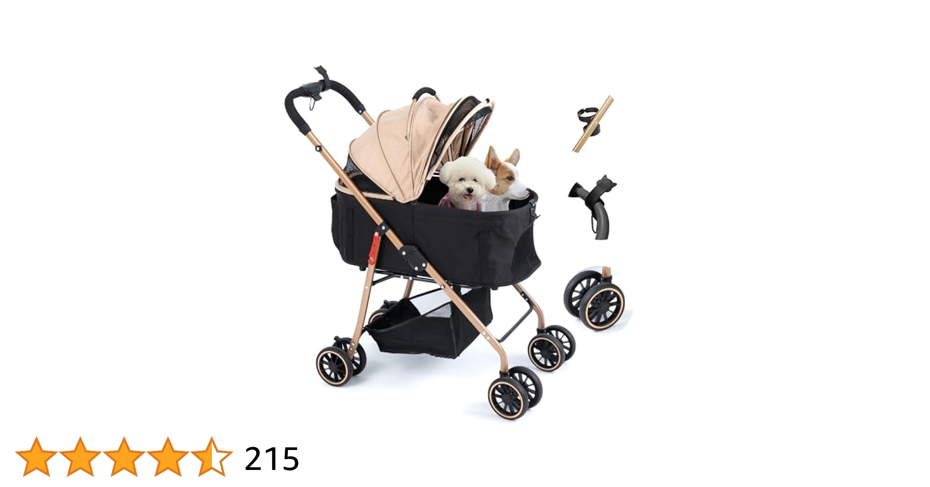 MILA&LOUIS ペットカート 多頭の小型犬&猫 中型犬一匹用 犬 66cm MILA&LOUIS ペットカート 多頭の小型犬&猫 中型犬一匹用: 犬