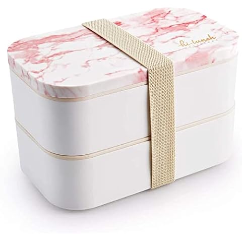 Fiambrera Bento Thousanday con 2 Recipientes y Cubiertos Rosado Cover