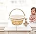 Oypeip Easter Basket, Nature Easter Baskets for Kids, Large Wicker Easter Basket Empty with Handle, Basket Tags, Woven Rope Egg Easter Baskets for Boys Girls Babies Toddler Infant, Picnic Basket