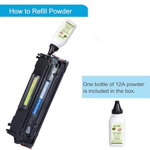 Image of 12A Easy Refill Toner Cartridge for HP 12A Cartridge with Powder Bottole Q2612A for HP Laserjet M1005 MFP,1020,1010 /1012 /1018 /1022 /1022n /1022NW /3015 /3020 (Pack of 1)