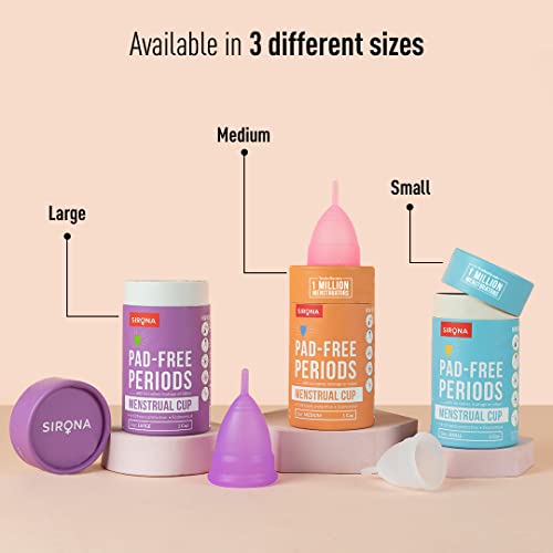 Sirona Reusable Menstrual Cup Small | Reusable Period Cup | Tampon And Pad Alternative | For Beginners & Teenagers #TOP7
