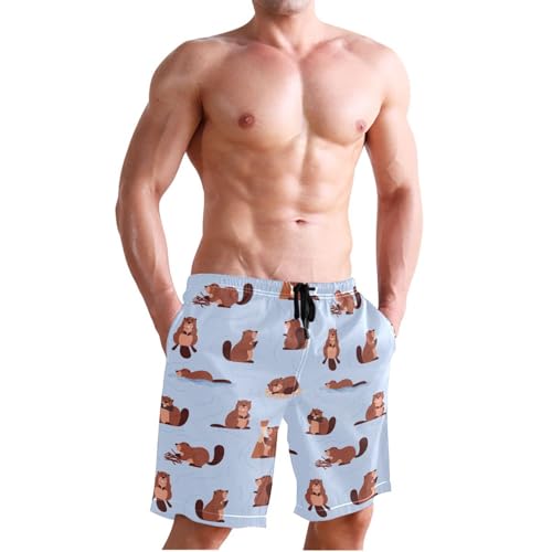 Men's Swim Trunks Quick Dry Bathing with Mesh Lining Beach Short4