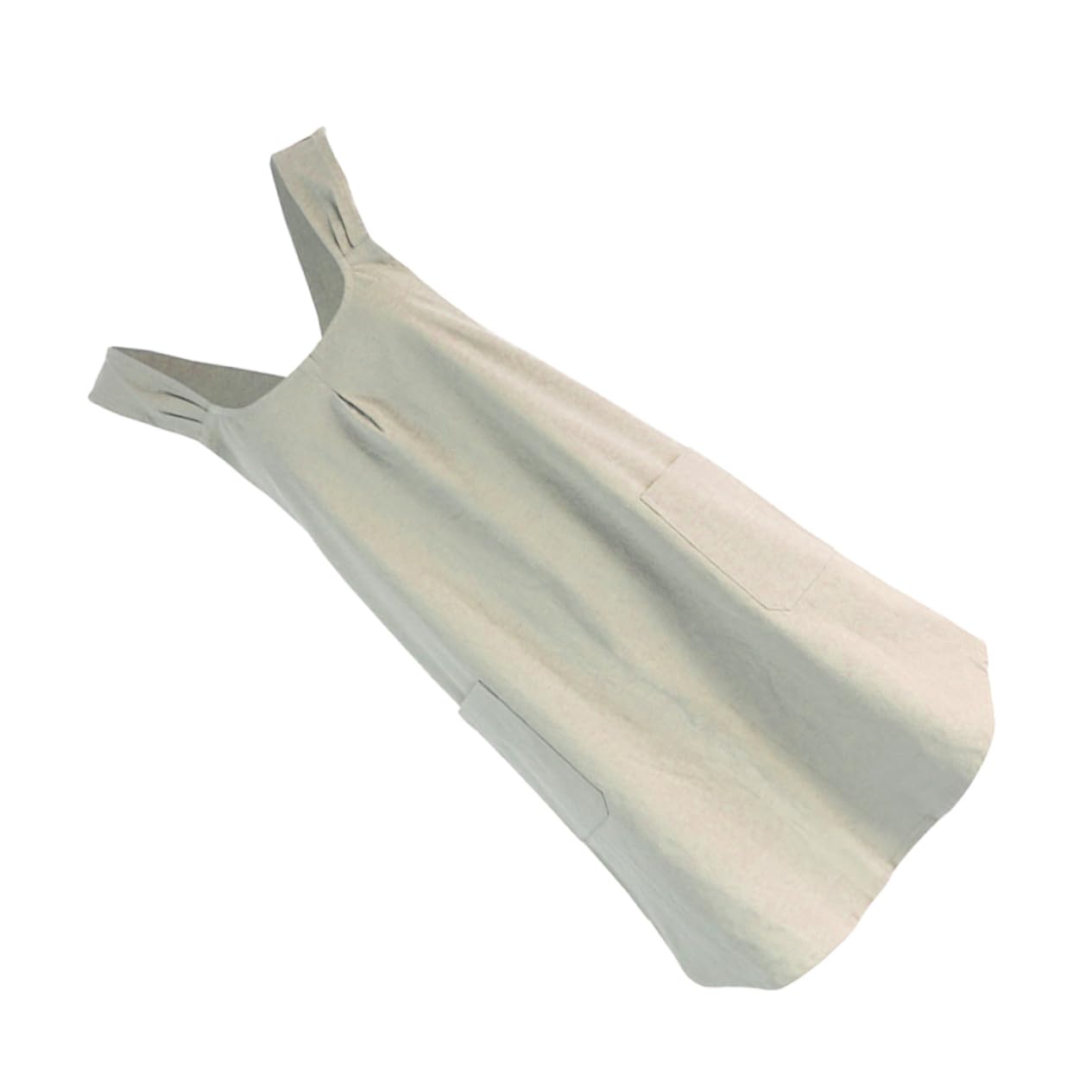 HOLIDYOYO Cooking Apron Welder Apron Korean Style Apron Back Apron Cotton Bib Apron with Pockets Sleeveless Apron Restaurant Chef Apron Shop Apron Work Apron Grill Apron Serving Apron Khaki