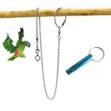 Bird Foot Chain Flying Stainless Steel Training Rope Outdoor Parrot Ankle Foot Ring Accessories Bird Harness Leash Prevent Escaping (Model5)