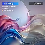 AuKing Projector, 2025 Upgraded Mini Projector, Full HD 1080P Home Theater Video Projector, Compatible with HDMI/USB/AV/Smartphone/TV Box/Laptop - Image 2