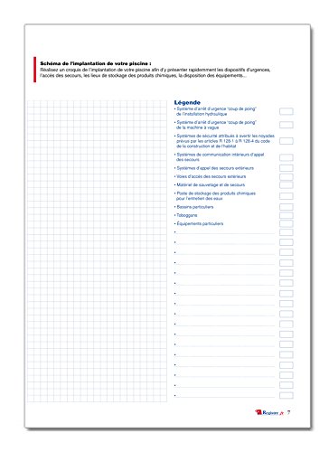 Registre Piscine Privative Usage Collec. - P012
