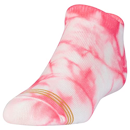 image for GOLDTOE Girls Liner Socks, 6-Pairs, Light Tie Dye, Youth Large