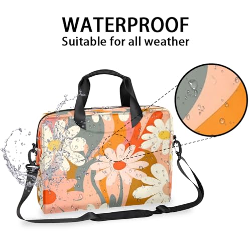Maletín para portátil con estampado floral y correa ajustable miniatura 2