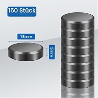 Wukong Ferrit Magnete Stark, 15×5mm | 150 Stück Starke Magnete Whiteboard, KühlschrankMagnete für Magnettafel, Büro, Ausschreibung und Schule – Ansicht 2