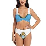 Élégant style croisé sur le devant : le maillot de bain croisé sur le devant offre un ajustement tendance et sûr, accentuant votre poitrine avec son design complexe. Il permet un ajustement facile et se marie parfaitement avec le bas de bikini pour un look unifié et attrayant